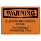 Signmission Sign, 10" H, 14" W, Rigid Plastic, Elevator Mechanical Room Authorized Personnel Only, Landscape OS-WS-P-1014-L-12105 - alternate 1